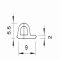 TOP MULTI Fenster- und T&uuml;rdichtung P-Profil 9mm x 5,5mm BRAUN L&auml;nge 20m