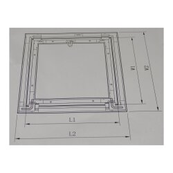 TOP MULTI Revisionsklappen Gk-Einlage Alu pulverbeschichtet WEISS Gr&ouml;&szlig;e 500mm x 500mm