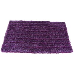 TOP MULTI Teppich Shaggy Flokatiteppich Violett-Pink 240 x 330 cm