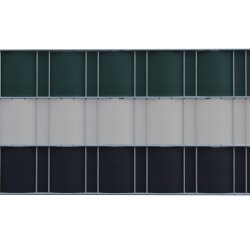 TOP MULTI Sichtschutzstreifen aus formstabilem PVC in gr&uuml;n - 5 Streifen