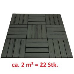 TOP MULTI WPC Fliesen 30 x 30cm anthrazit profiliert 2...