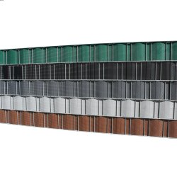 TOP MULTI PVC Rattan Sichtschutzstreifen f&uuml;r Doppelstabmattenzaun 19cm x 2,60m in 5 Farben