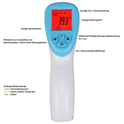 TOP MULTI Fieberthermometer Infrarot Stirnthermometer...