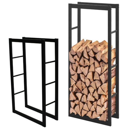 TOP MULTI Kaminholzregal Brennholzlager Stapelholz Feuerholzregal 2 H&ouml;hen