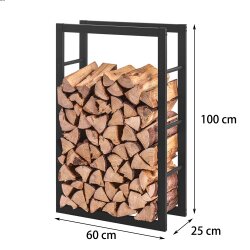 TOP MULTI Kaminholzregal Brennholzlager Stapelholz Feuerholzregal 2 H&ouml;hen