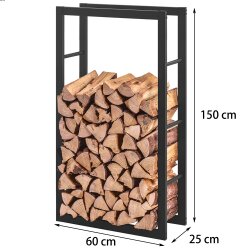 TOP MULTI Kaminholzregal Brennholzlager Stapelholz Feuerholzregal 2 H&ouml;hen