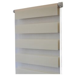 TOP MULTI Doppelrollo Jalousie Fenstergardine BEIGE 0,60m x 1,5m