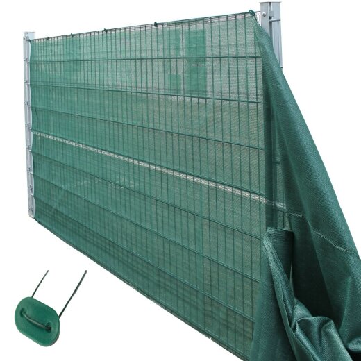 TOP MULTI Tennissichtschutz Zaunblende GR&Uuml;N Gr&ouml;&szlig;e 1,4m x 10m