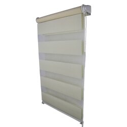 TOP MULTI Doppelrollo Klemmrollo Duorollo CREME 95cm x 160cm